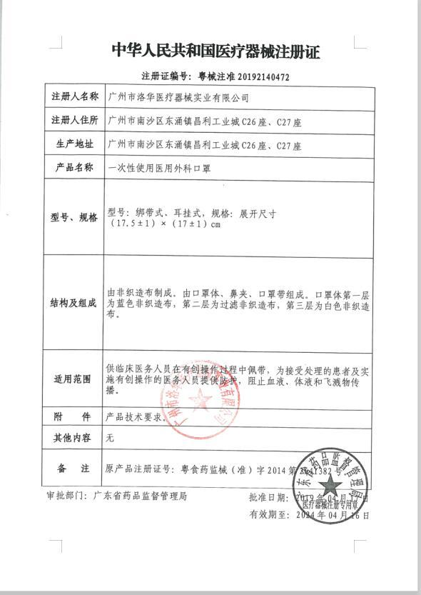 注册证